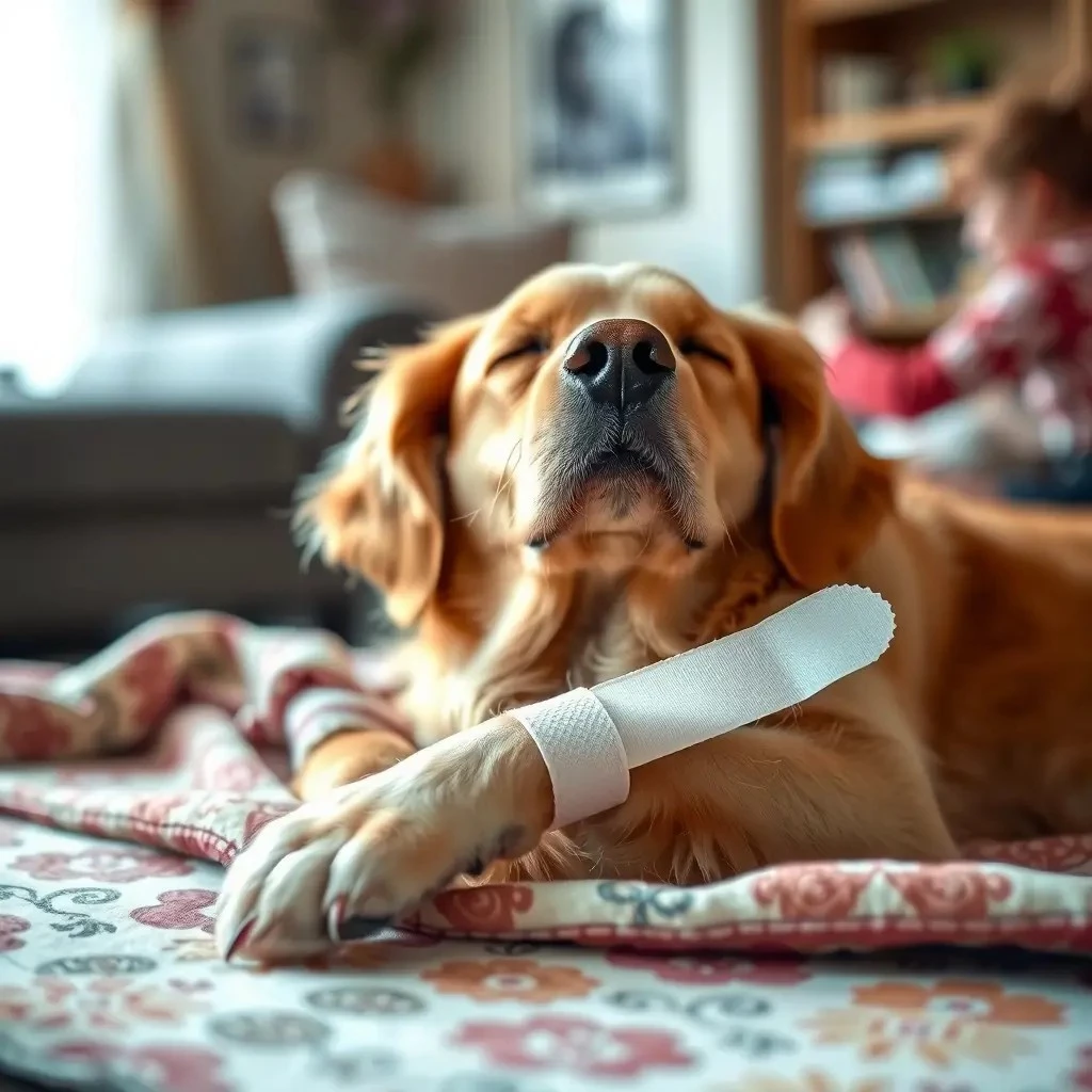 Первая помощь при травмах у собаки